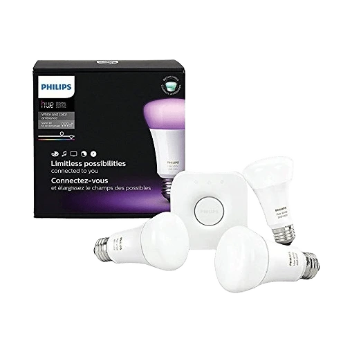 Philips Hue White and Color Ambiance A19 Starter Kit
