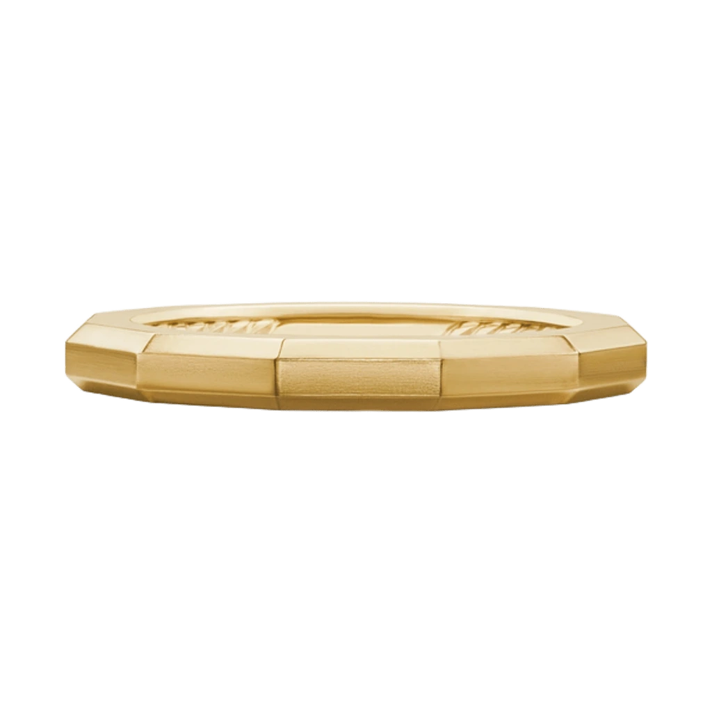 DY Delaunay Faceted Band Ring in 18K Yellow Gold, 2.5 mm