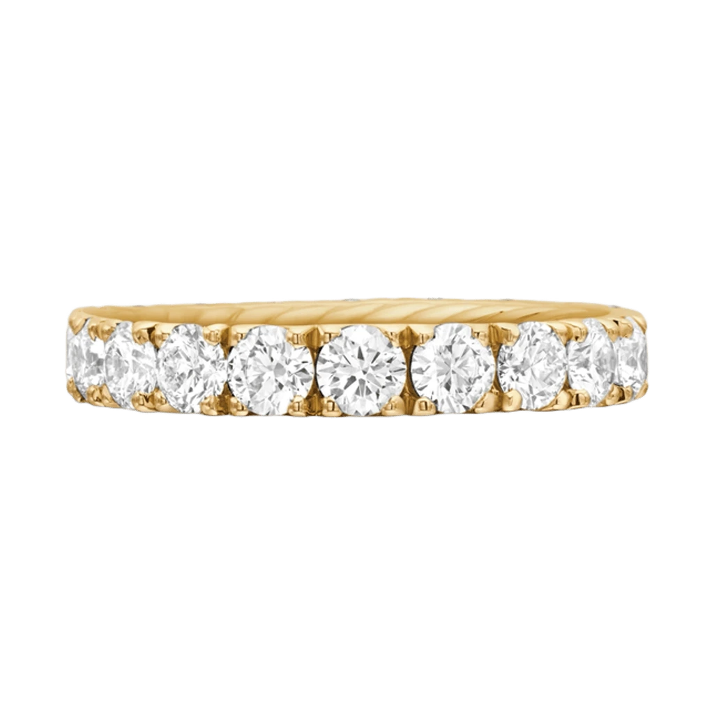 DY Eden Band Ring in 18K Yellow Gold with Diamonds, 3.6 mm