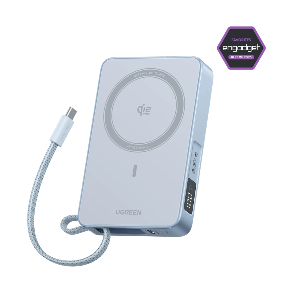 UGREEN MagFlow Magnetic Wireless Power Bank 10,000mAh Qi2 25W